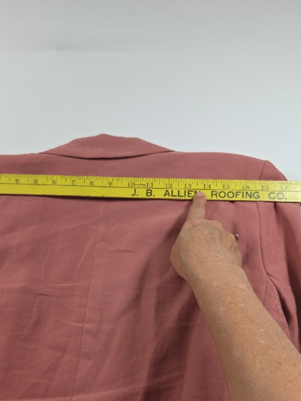 Simply Vera Vera Wang Peach Open-Front Blazer Jacket 3 Quarter Sleeve Office - Picture 15 of 16